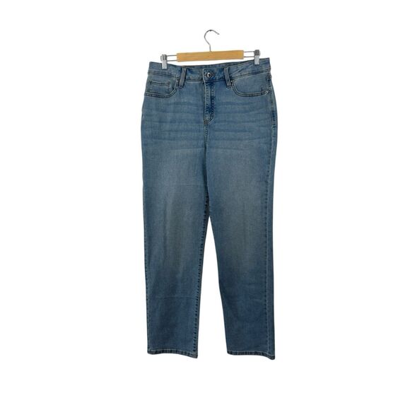Style & Co NEW 12 Curvy Straight Leg Jeans High Rise NWOT Blue Stretch Womens - Picture 1 of 9